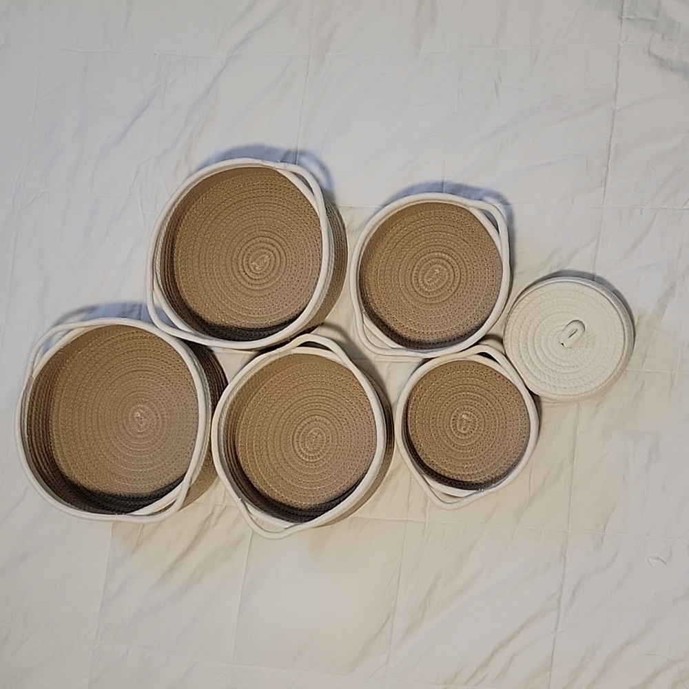 6 piece basket set for storage